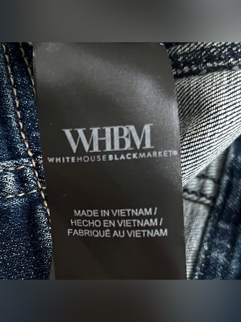 White House Black Market Dark Wash Denim Shacket Dress size 2 - Picture 9 of 10